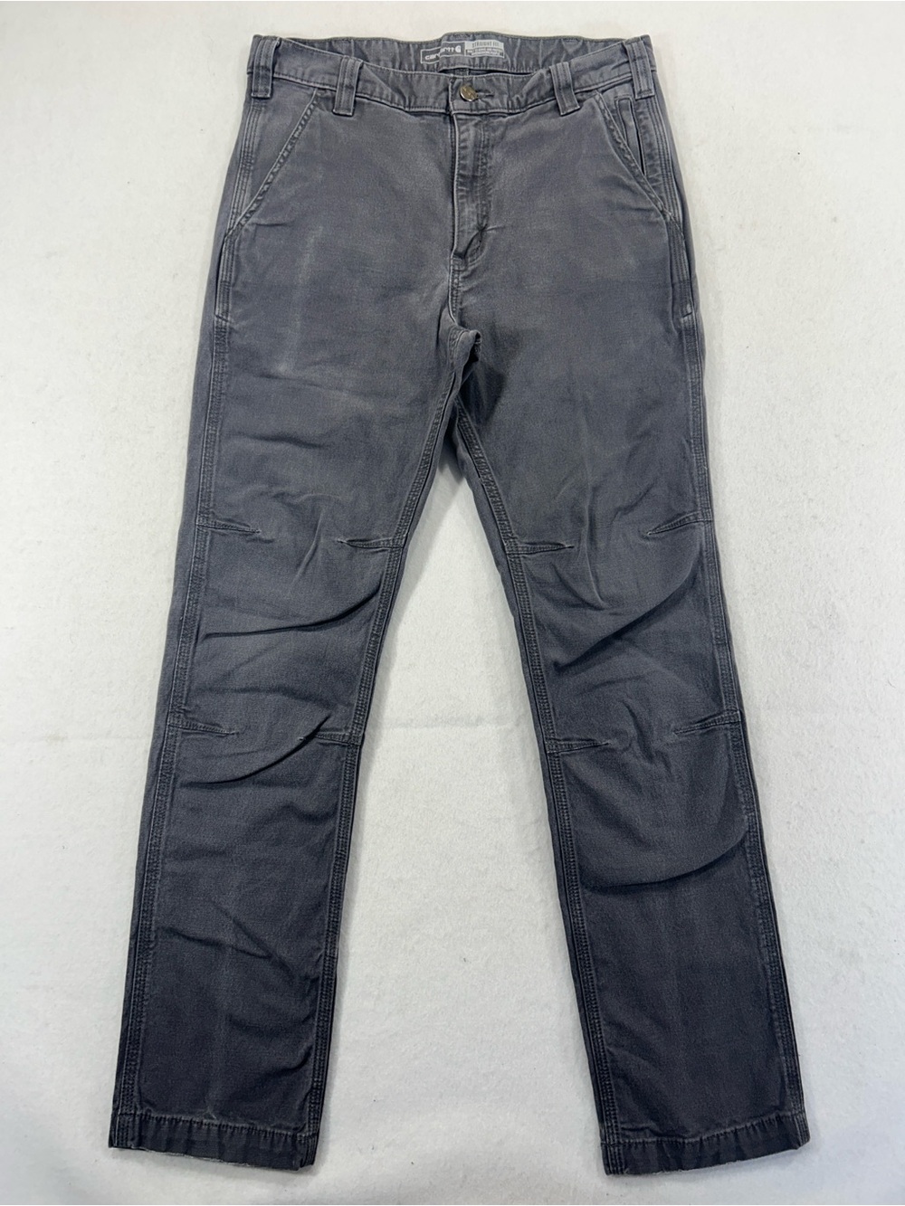 Carhartt Rugged Flex Pants Mens Slim 32x30 Gray Canvas  Tapered Work BN2821-M
